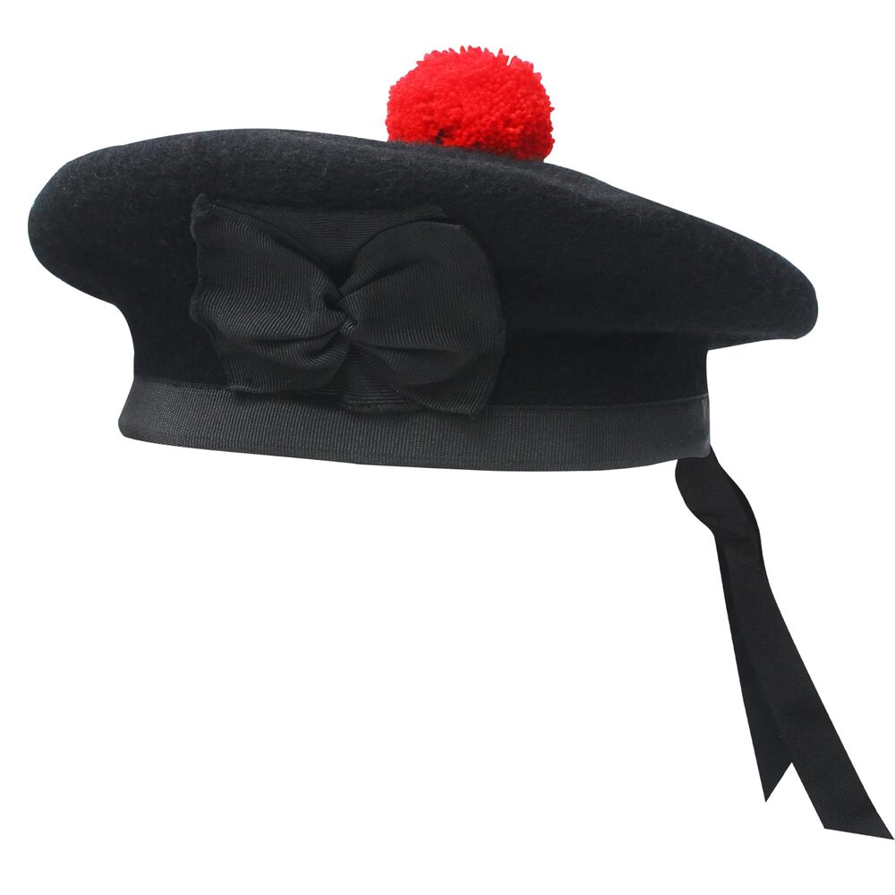 5391 Balmoral Hat - Traditional Scottish Hat Highland Dress Cap with Red